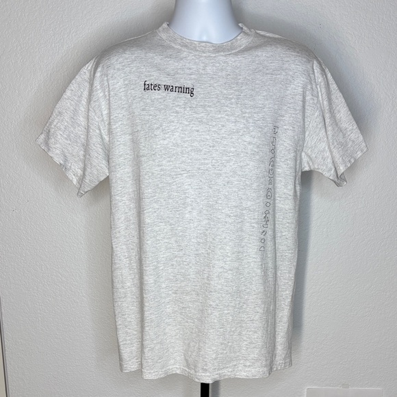 Rare Vintage Fates Warning Light Gray Men's T-Shirt - Picture 2 of 8